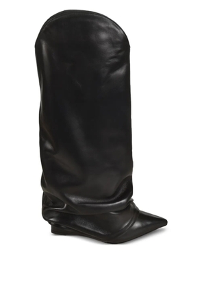 Le Silla slouch leather boots - Black