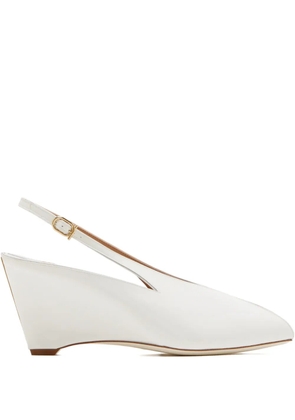 Ferragamo 70mm Peep toe slingback pumps - Neutrals