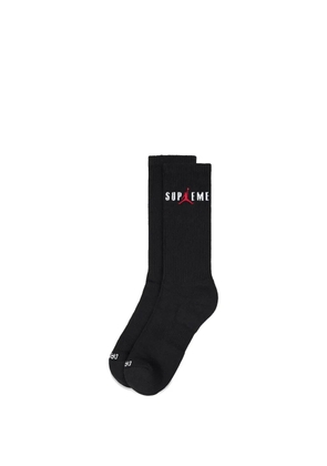 Supreme x Jordan logo-jacquard socks (set of two) - Black