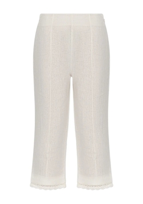 Posse Effi lace-trim trousers - Neutrals