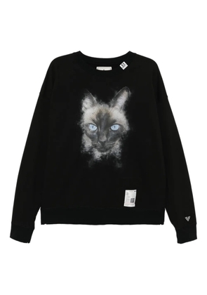 Maison MIHARA YASUHIRO cat-print cotton sweatshirt - Black