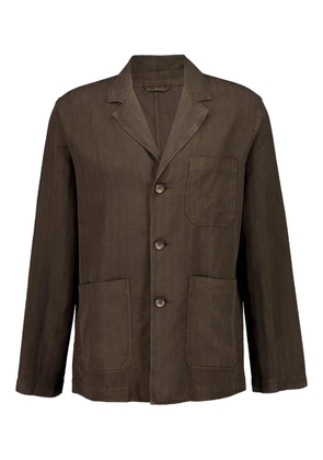 Frescobol Carioca three-button linen blazer - Brown
