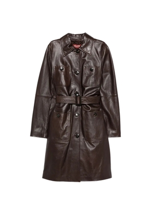 Max Mara Mstamaca button belted jacket - Brown