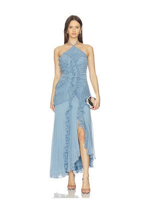 AMUR Lorelie Halter Gown in Slate. Size 12. Also in 10.