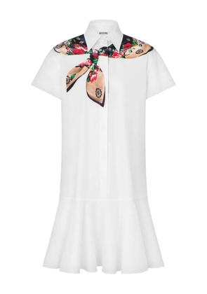 Moschino ruffled-hem short-sleeve dress - White