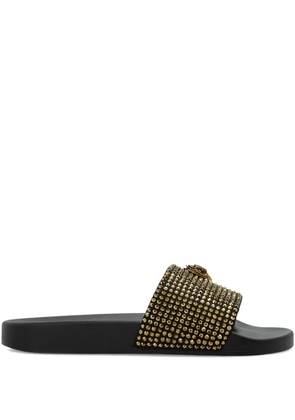 Kurt Geiger London Meena Eagle embellished sandals - Gold