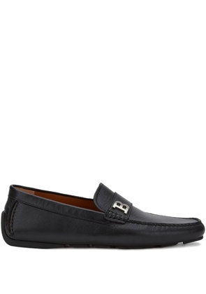 Bally Driver leather B-detail loafers - Black