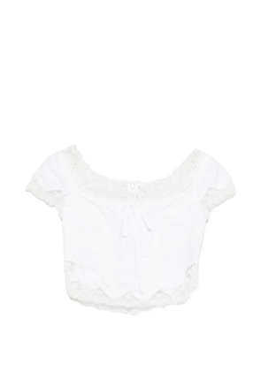 Ermanno Scervino lace-trim top - White