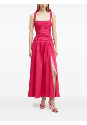Bardot Mirelle tie-strap ruched maxi dress - Pink