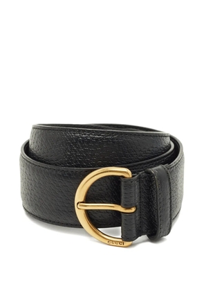 Gucci Pre-Owned leather buckle belt - Black