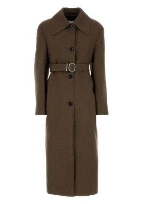 Jil Sander belted coat - Brown