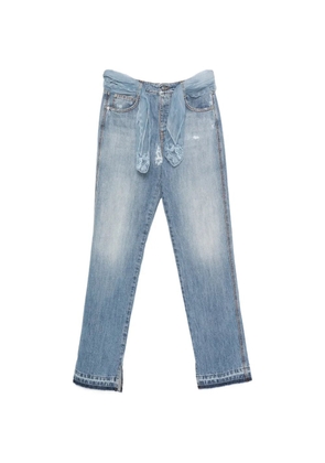Ermanno Scervino lace-belted jeans - Blue