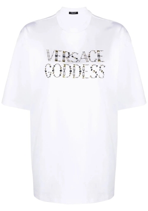 Versace Versace Goddess-print T-shirt - White