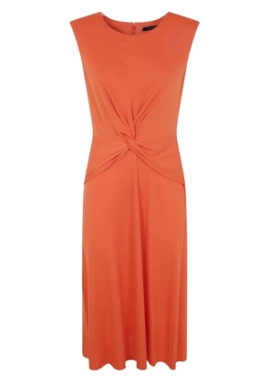 Lauren Ralph Lauren twist-detail midi dress - Orange