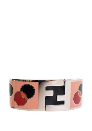 Fendi Pre-Owned 2000-2025 Enamel Fendista Hinged Bracelet costume bracelet - Pink