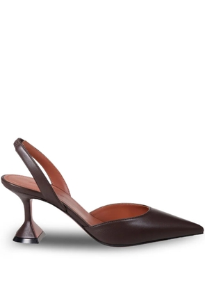 Amina Muaddi 70mm Holli slingback pumps - Brown