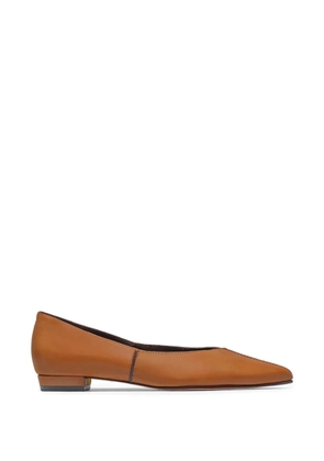 Bernardo Lana point-toe ballet flats - Brown