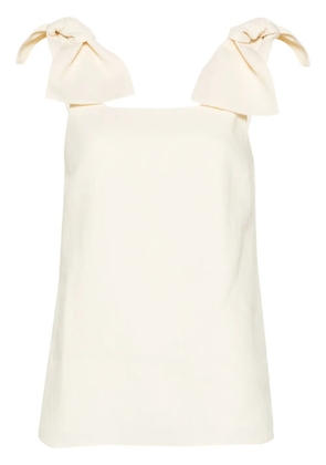 Chloé bow-detail linen tank top - Neutrals