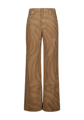 PUCCI Marmo-print canvas trousers - Neutrals