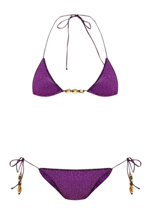 Oséree glitter-detailing bikini - Purple