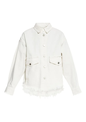 AllSaints frayed hem denim jacket - White
