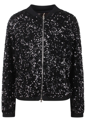 Herno sequin-embellished bomber jacket - Black