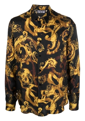 Versace Jeans Couture abstract-print long-sleeve shirt - Black