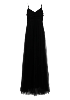 Fabiana Filippi pleated tulle maxi dress - Black