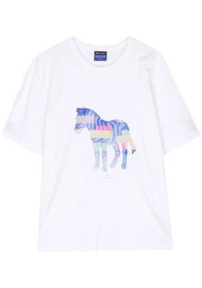 PS Paul Smith zebra-print cotton T-shirt - White