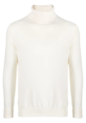Ballantyne roll-neck cashmere jumper - White
