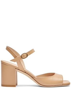 Stuart Weitzman 75mm Tia leather sandals - Neutrals