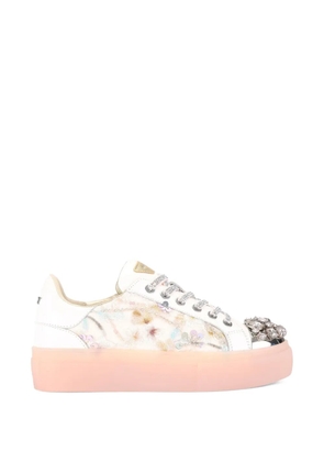 Kurt Geiger London crystal-embellished sneakers - White