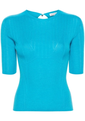 Lanvin panelled knitted top - Blue