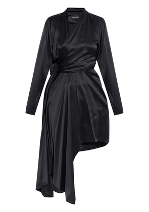 Balenciaga silk midi dress - Black