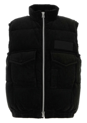 sacai corduroy padded vest - Black