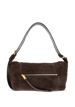 AllSaints zip suede shoulder bag - Brown