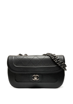 CHANEL Pre-Owned 2014 matelasse flap leather shoulder bag - Black