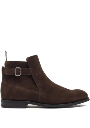 Church's buckle-strap suede boots - Brown