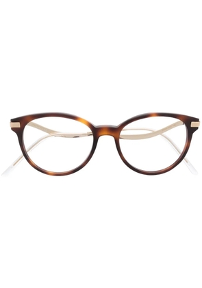 Jimmy Choo Eyewear tortoiseshell round-frame glasses - Brown