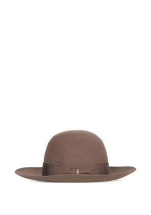 Borsalino Eleonora ribbon hat - Brown