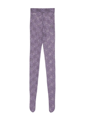 Alex Perry floral-lace leggings - Purple