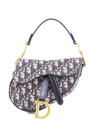 Christian Dior Pre-Owned Saddle Handbag Oblique Canvas Mini shoulder bag - Black