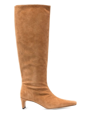 STAUD suede knee-high boots - Neutrals