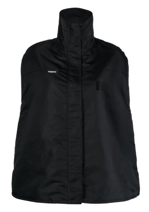Coperni logo-patch bomber cape - Black