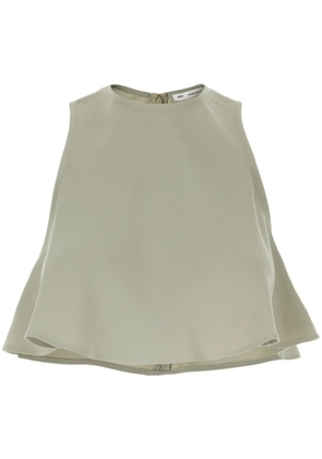 AMI Paris crepe cropped top - Green