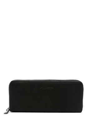 Discord Yohji Yamamoto logo-debossed leather wallet - Black