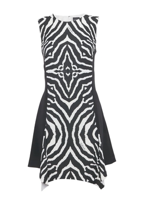 Just Cavalli Vintage animal-print asymmetrical mini dress - Black