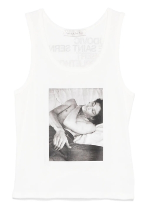 Ludovic de Saint Sernin Self Portrait print tank top - White