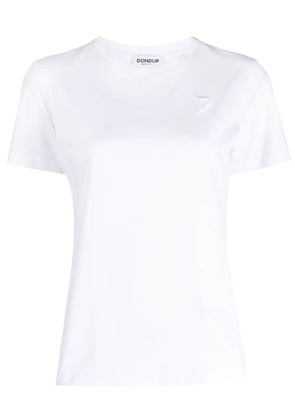 DONDUP logo-embroidered cotton T-shirt - White