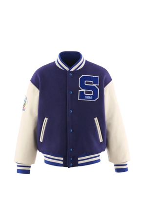 SAINT MXXXXXX logo-appliqué varsity jacket - Blue
